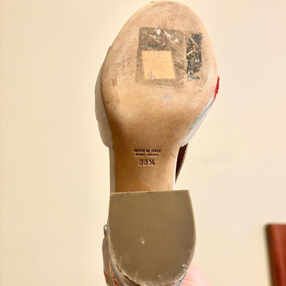 Laurence Dacade Paris Floral Embroidered Gladiator Heels - Picture 5 of 5